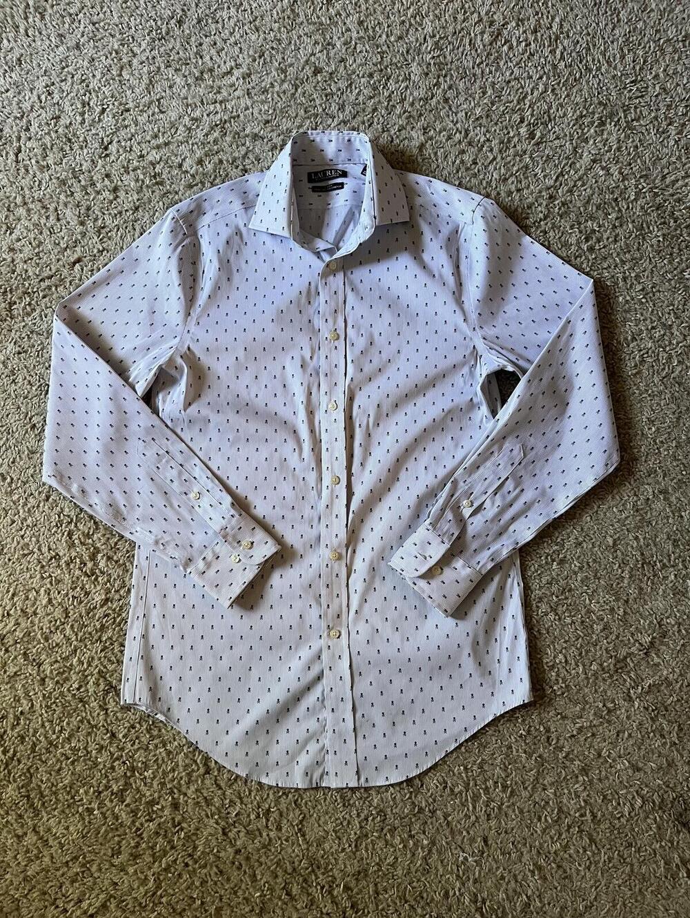 Lauren Ralph Lauren Slim Fit Performance Stretch Skull Print Dress Shirt